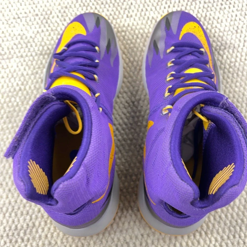 Nike Basketball Shoes Lakers Hypervenom Zoom Purple Gold 630913-502 Mens Size‎ 7